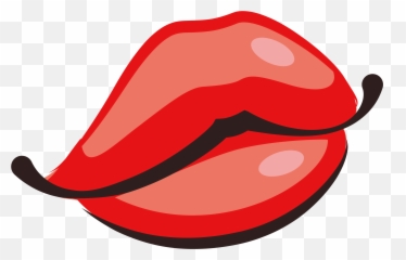 Orange Clipart Lips - Cartoon Transparent Background png