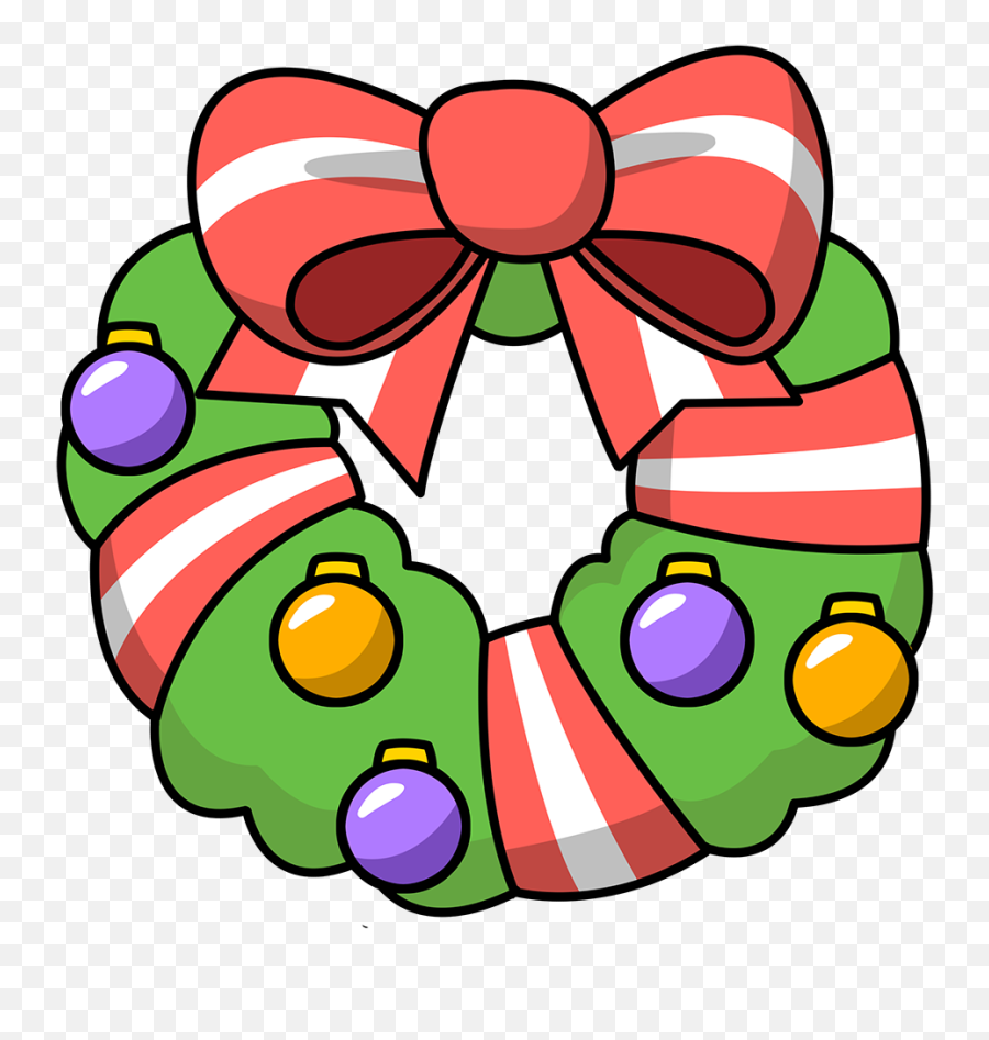 Wreath Clipart Christmas Garland Free Images Image - Clipartix Cartoon The Christmas Wreath Png,Garland Transparent Background