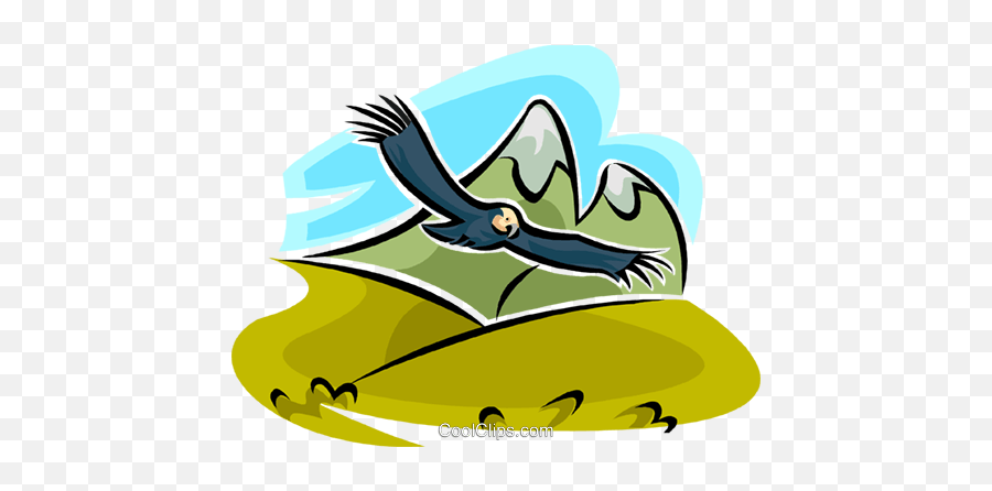 Eagle Flying With Mountains Royalty Free Vector Clip Art - Clip Art Png,Eagles Logo Vector
