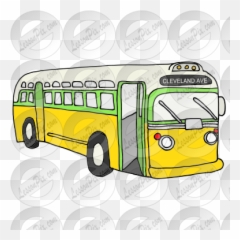 Rpbcp46 - Rosa Parks Bus Cartoon Png,Bus Clipart Png