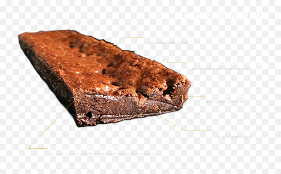Our Liquor Brownie Bars Bitters - Chocolate Brownie Png,Brownie Png