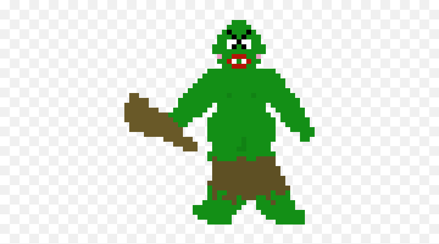 Evil Ogre Pixel Art Maker - Deadpool Logo Pixel Art Png,Ogre Png
