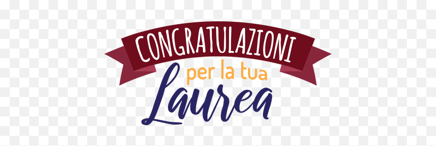 Congratulazioni Per La Tua Laurea Ribbon Sticker - Congratulazioni Per La Tua Laurea Png,Congrats Png