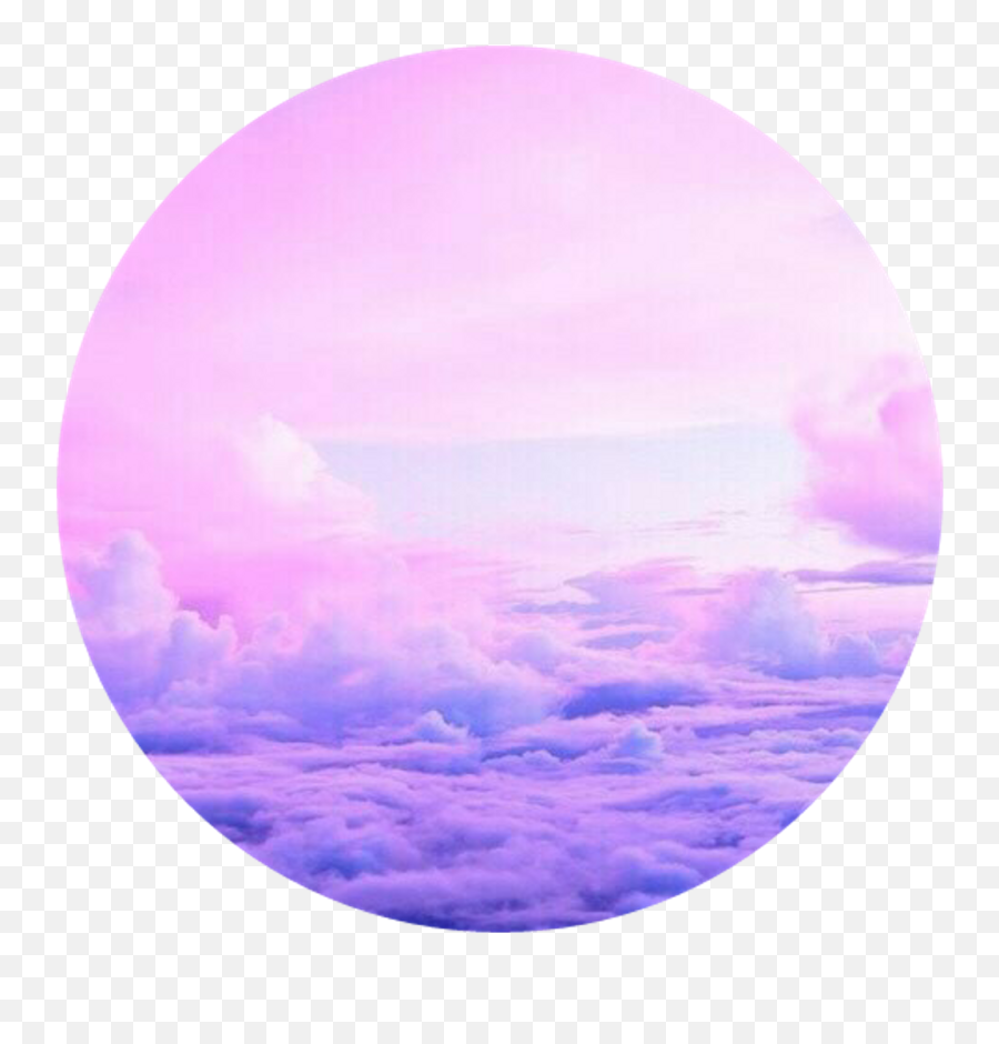 Pretty Aesthetic Hd Png Download - Pretty Picture In Circle,Pink Clouds Png