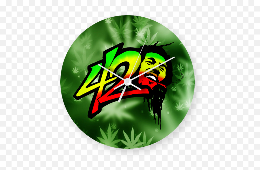 Bob Marley 420 Printed Wall Clock - Bob Marley Png,420 Png