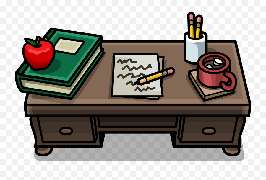 Download Teachers Desk Cartoon Png - Teacher Desk Clip Art Teacher Desk,Teacher Clipart Transparent