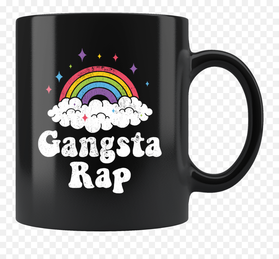 Gangsta Rap - Black 11oz Mug Premium 11oz Black Mug Magic Mug Png,Gangsta Png