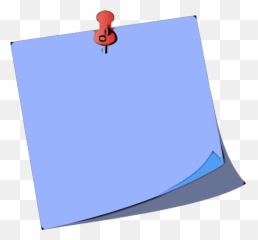 Blue - Post It Transparent Background png