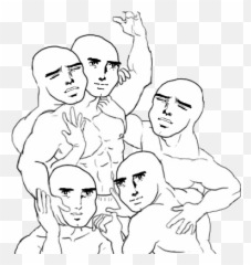 Yaranaika - Lifting Wojak Transparent Png Original Size Feels Man Meme Gym