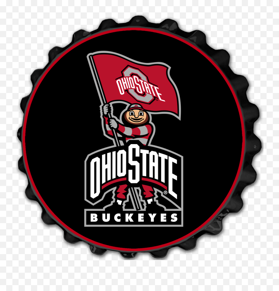 Ohio State Team Spirit Bottle Cap Wall Sign Brutis - Ohio State Buckeyes Football Png,Ohio State Png