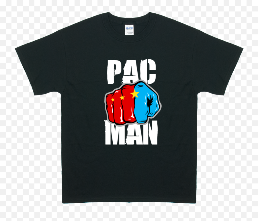 Econo Pac Man Fist Shirt Blk - Short Sleeve Png,Pacman Logo
