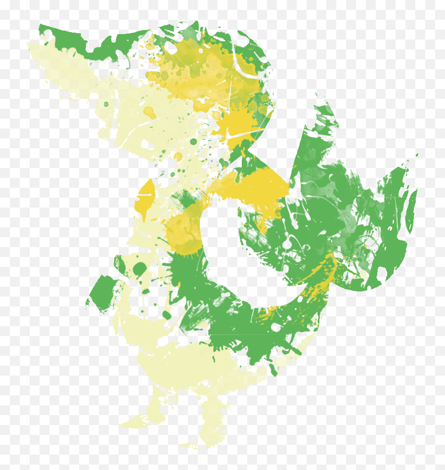 Download Hd More Like Raichu Paint Splatter Graphics By - Green And Gold Paint Splatter Png,Yellow Splash Png
