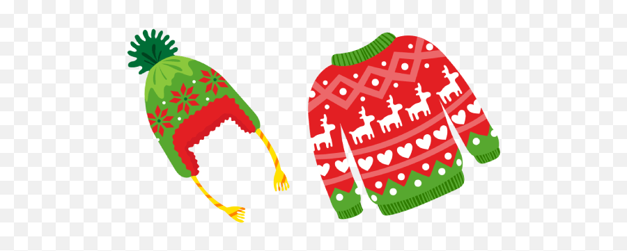 Ugly Christmas Sweater And Hat Cursor U2013 Custom - Ugly Christmas Sweater And Hat Clipart Png,Ugly Christmas Sweater Png