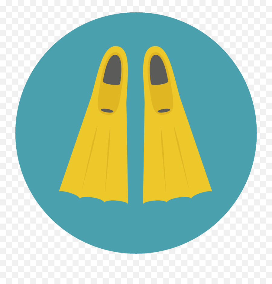 Download Hd It Is A Pair Of Flippers With Oval Section - Cartoon Scuba Diving Fins Png,Section Icon