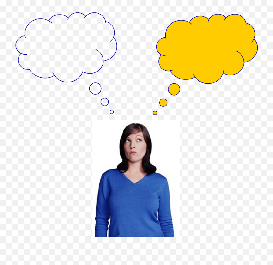 Thinking Transparent Png - Picture Freeuse Library Person Person Thinking With Thought Bubble,Bubbles Clipart Transparent