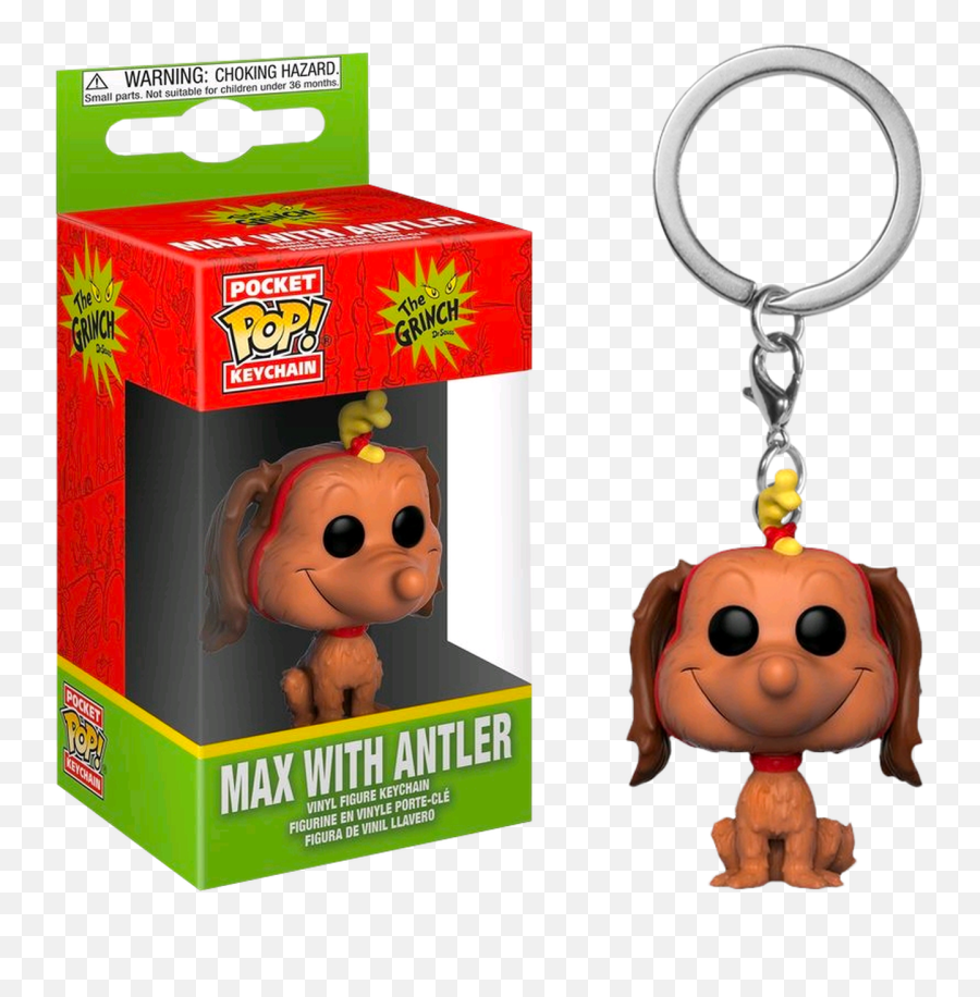 The Grinch - Max With Antler Pocket Pop Vinyl Keychain Funko Pop Keychain Christmas Png,The Grinch Png