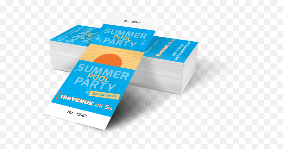 Summer Pool Party Ticket Template - Horizontal Png,Pool Party Zac Icon