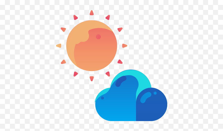 Sunny Cloudy Cloud Weather Forecast Icon - Freebie Gradient Png,Forecast Icon