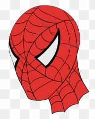 Spiderman Face Transparent Png - Spider Man Face Drawing Easy,Spiderman Face Png