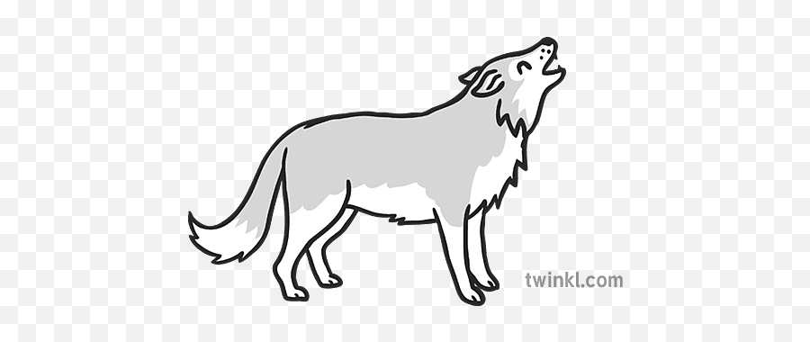 Wolf Emoji Symbol Sms Animal Bw Rgb - Wolf Emoji Png,Small Wolf Icon