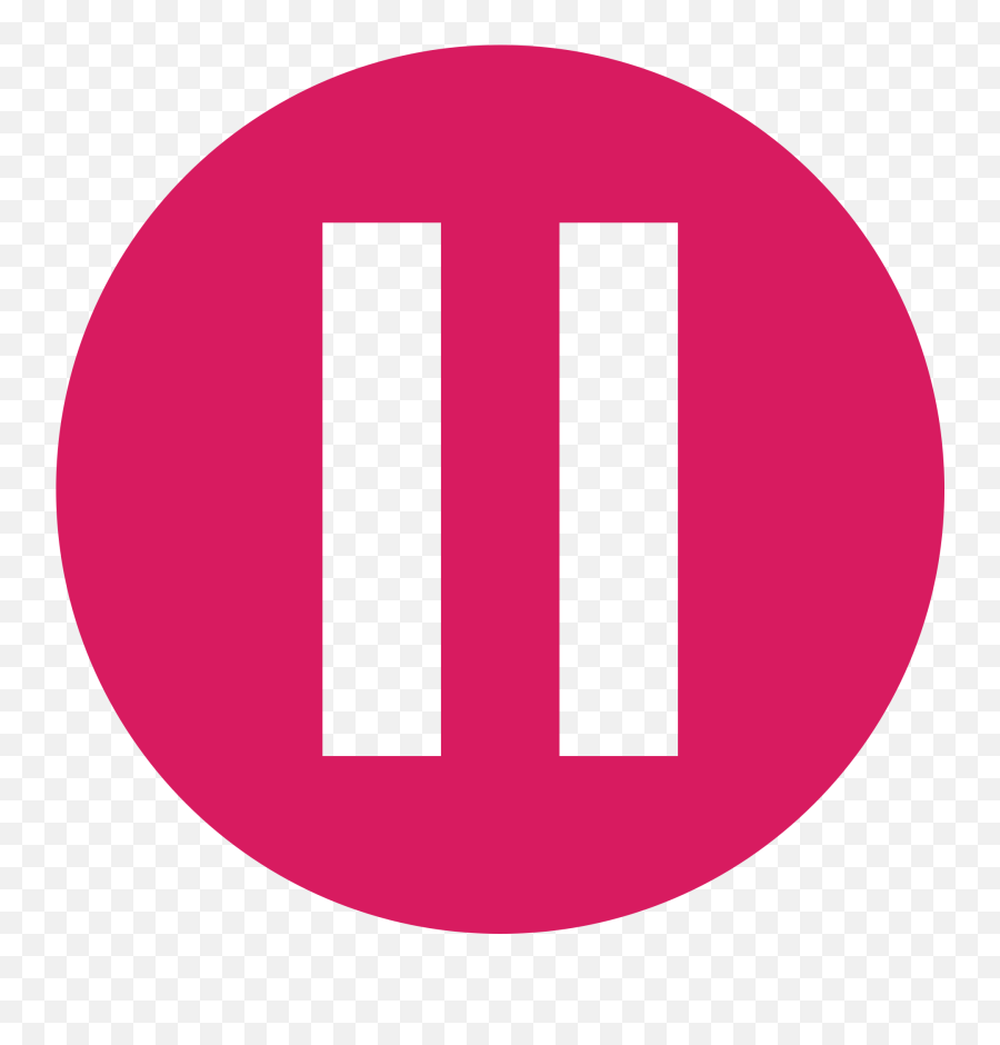Fileeo Circle Pink Pausesvg - Wikimedia Commons Pause Icon Blue Png,Stop Button Icon