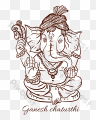 Drawing Ganesh Chaturth Icon Png Images Psd Free Download - Happy