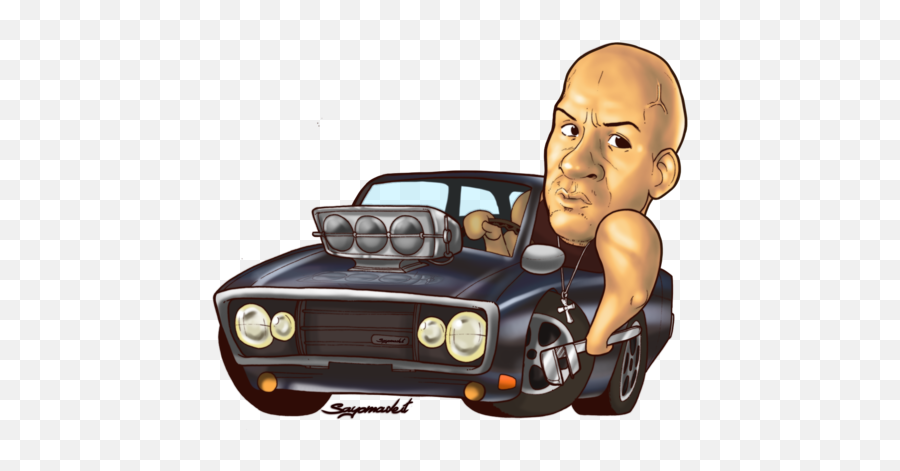 Download Vin Diesel Illustration - Fast And Furious Cartoon Png,Vin Diesel Png