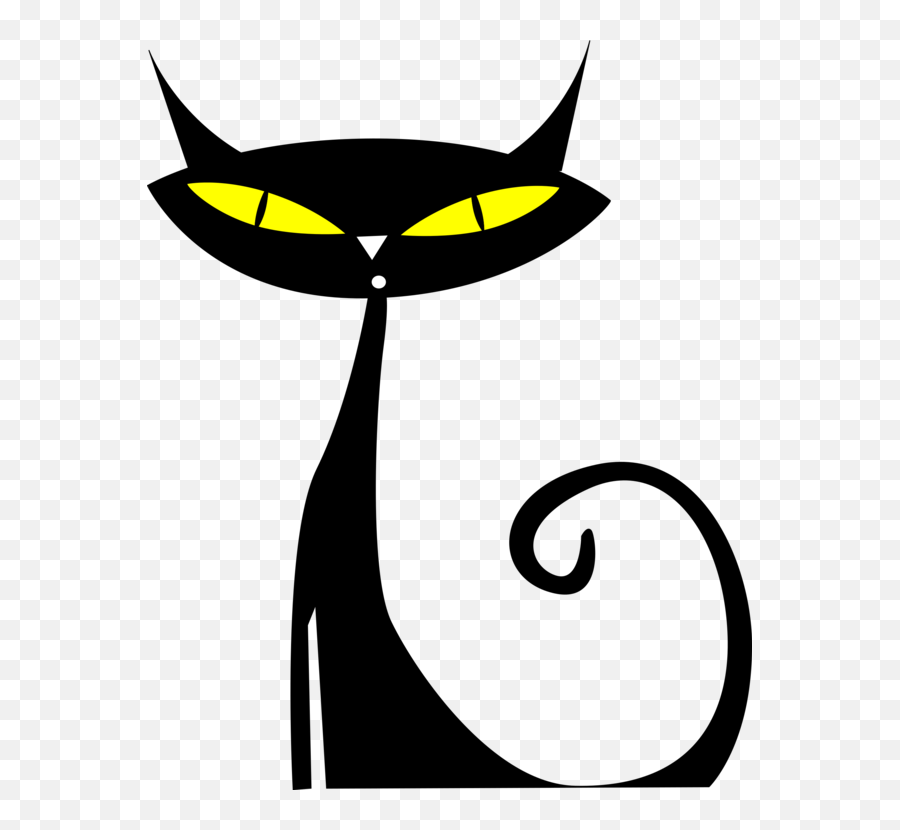 Black Cat Clip Art - Cat Cartoon Halloween Png,Black Cat Png