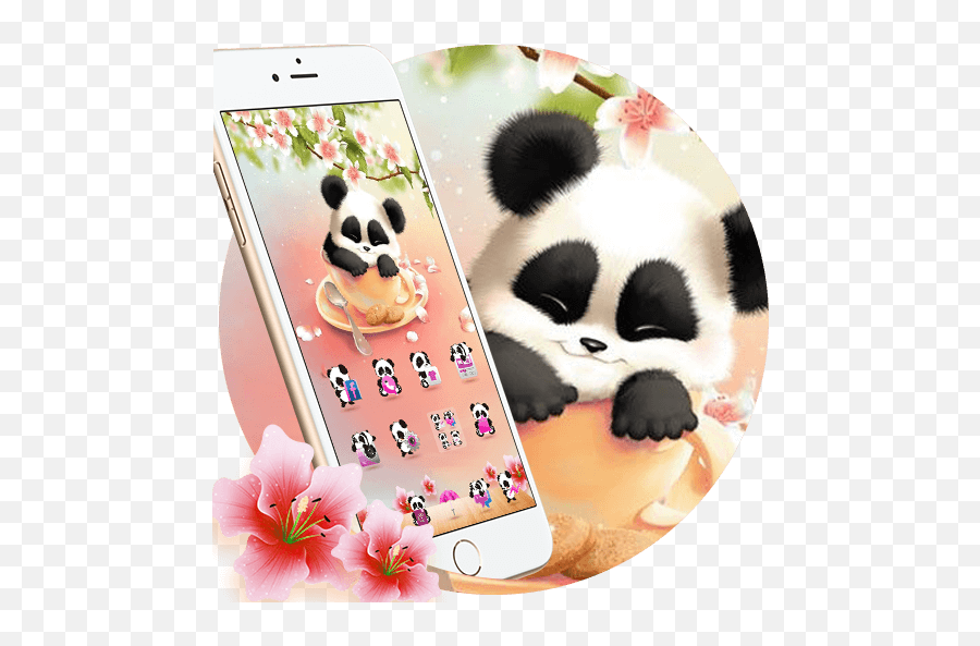 Panda Sakura Theme - Pandas Para Fondo De Pantalla Png,Pink Panda Icon