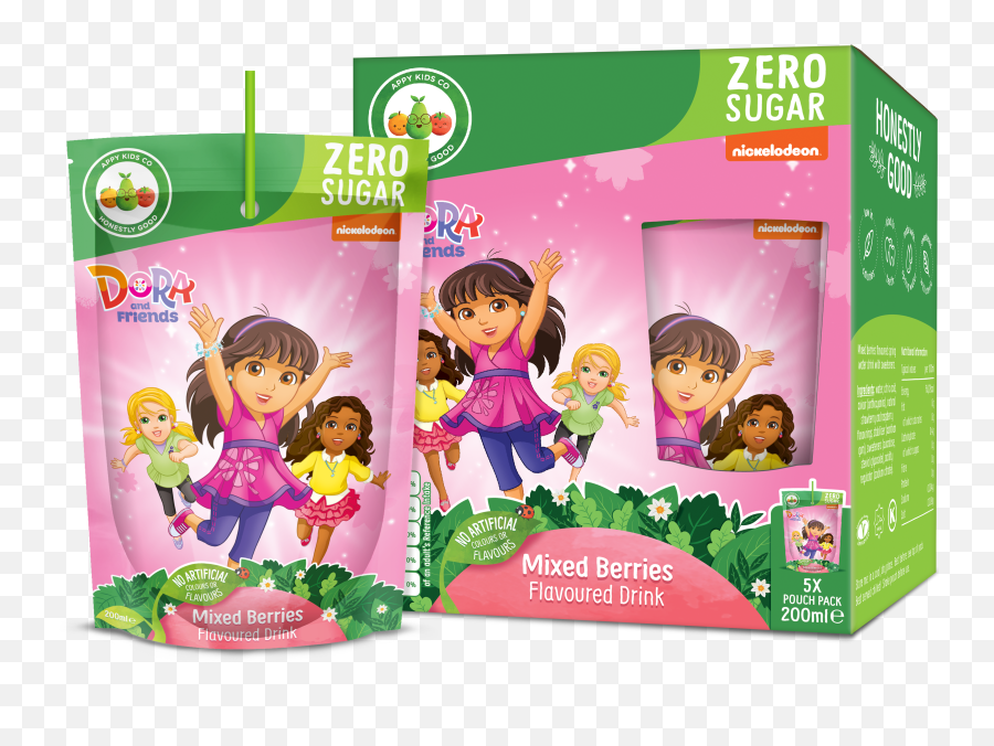 Appy Dora The Explorer Zero Sugar Fruit Juice - Cartoon Png,Dora The Explorer Png