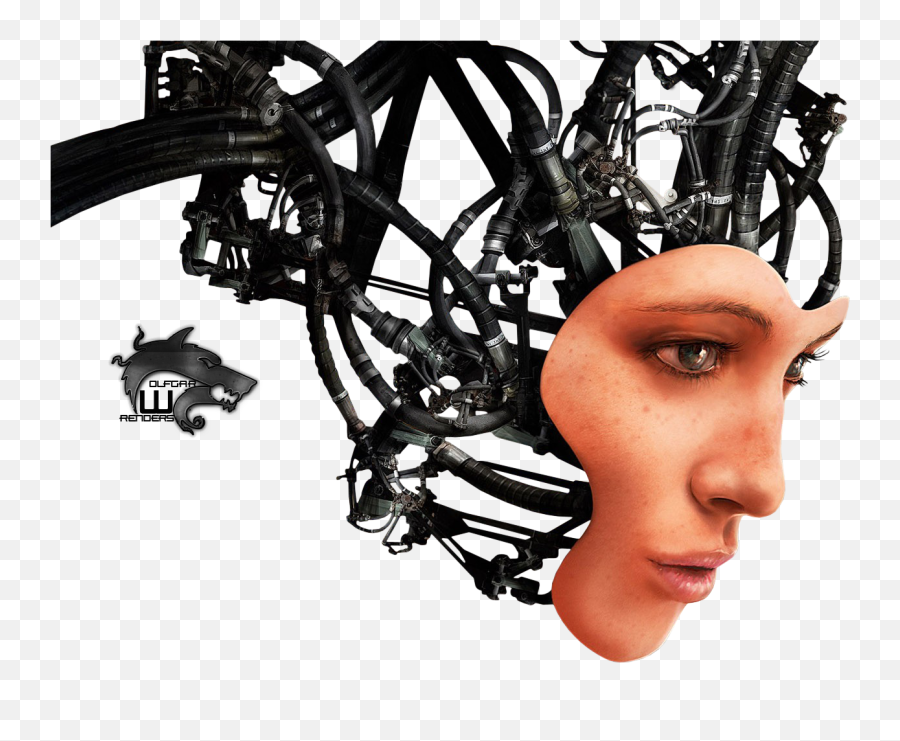 Robot Half Face Jpg Library Png Files - Robot Cyborg Png,Terminator Face Png
