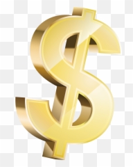 Dollar Sign Bank Currency Symbol Coin - Gold Transparent png