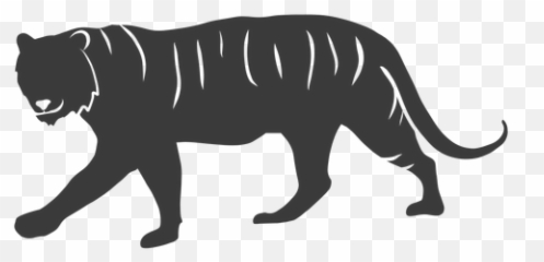 Transparent Png Svg Vector File - Silueta Tigre Andando,Tigre Png