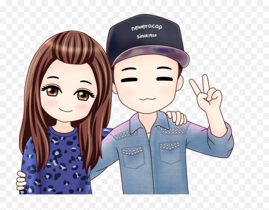 Monday Chibi Png - Cute Couple Png Cartoon,Anime Couple Transparent
