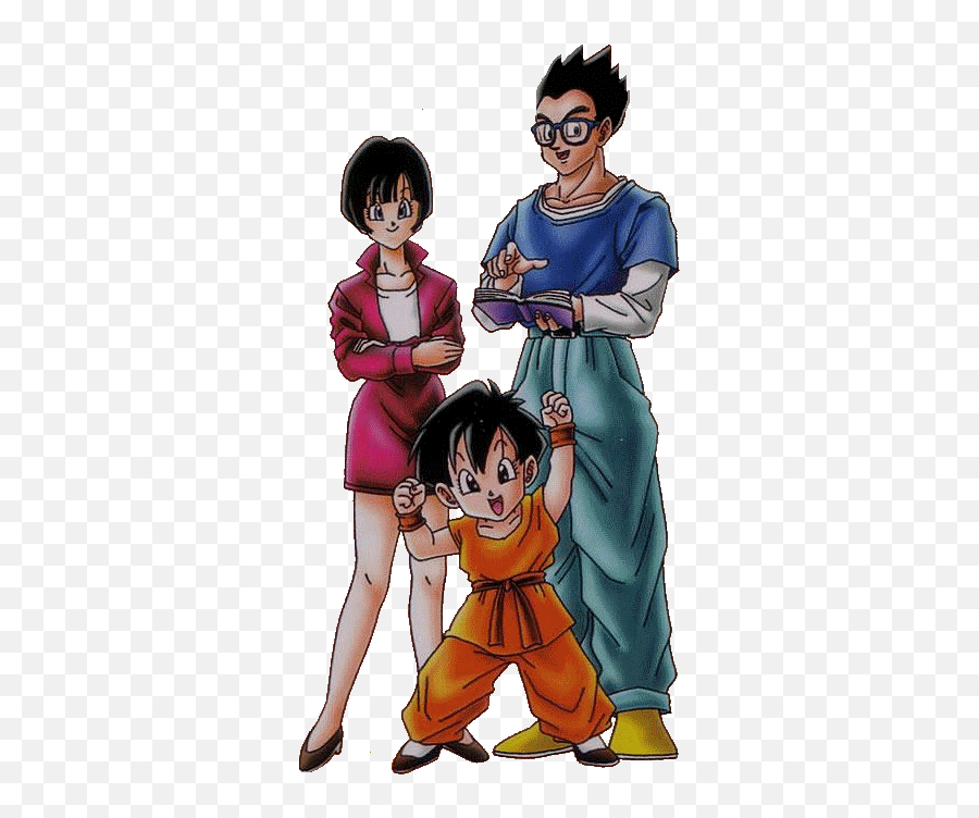 Dragon Ball Super And Gt Character Pan Daughter - Gohan Videl E Pan Png,Gohan Png