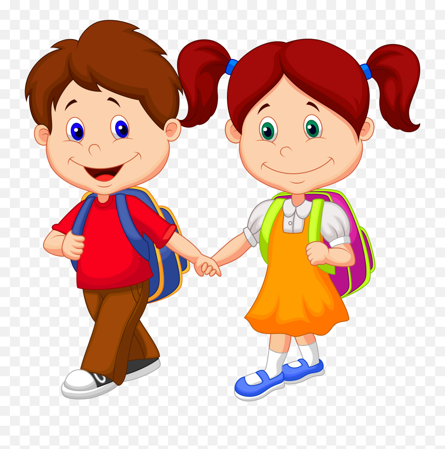 Library Of Walking To School Clip Royalty Free Png - School Children Clipart Png,Caillou Png