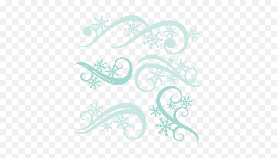Winter Flourishes Svg Scrapbook Title Cut File - Free Snowflake Cut File Png,Snowflake Border Transparent
