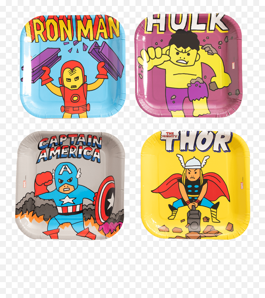 Marvel Pop Comic Square Plates - Cartoon Png,Thor Comic Png