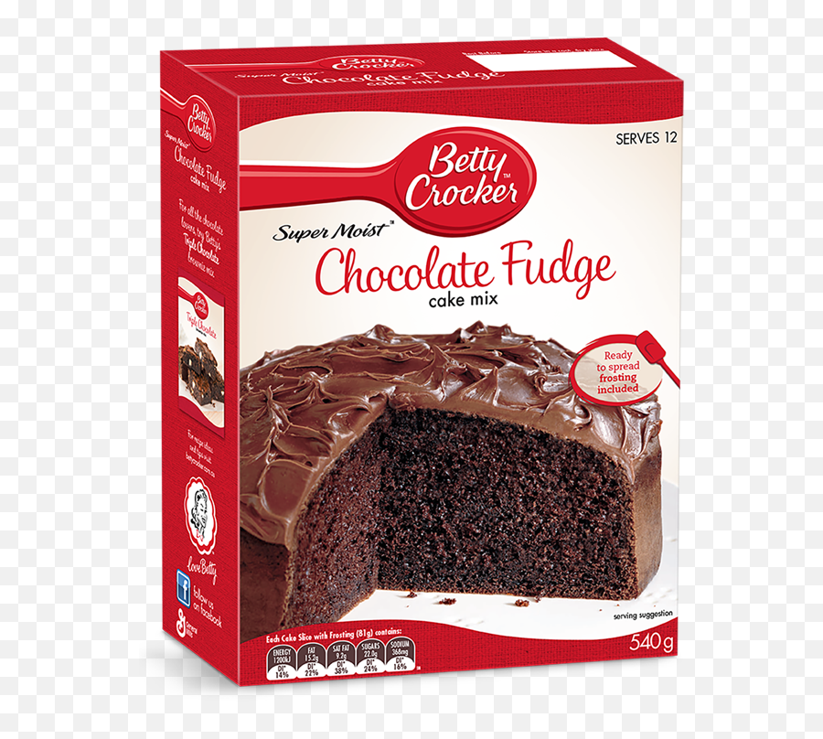 Chocolate Fudge Cake Mix Baking Products Betty Crocker Au - Betty Crocker Apple And Cinnamon Muffin Mix Png,Fudge Png