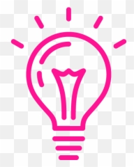 Deep Pink Light Bulb 2 Icon - Svg png