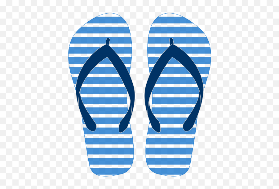 Flip Flops Blue Stripes Free Stock - Summer Flip Flop Clipart Png,Flip Flops Transparent Background