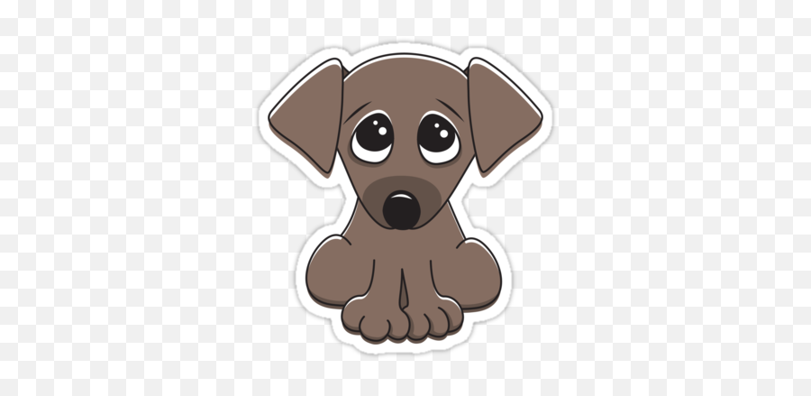 Cute Cartoon Dog With Big Begging Eyes - Puppy Dog Eyes Cartoon Png,Sad Dog Png
