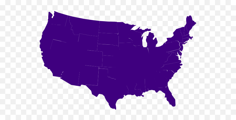 Purple Usa Map Png Clip Arts For Web - Clip Arts Free Png Map Of Usa Purple,Us Map Png
