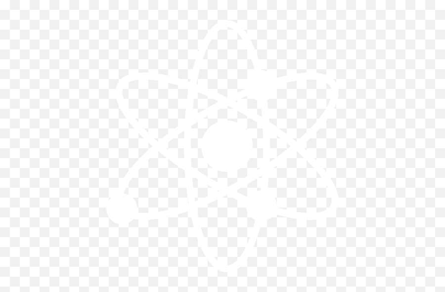 White Atomic Icon - Science Icon White Png,Atom Transparent Background