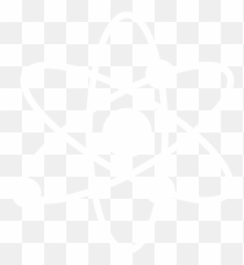 White Atomic Icon - Science Png