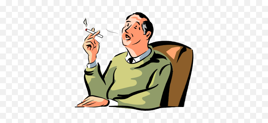 Download Man Smoking - Cigarette Smoking Cartoon Png,Cigarette Smoke Transparent