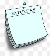 Saturday Pinned Note Transparent Png - Horizontal