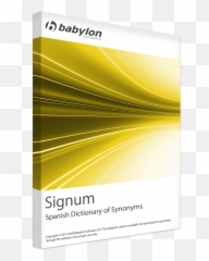 Signum Spanish Dictionary Of Synonyms - Horizontal png