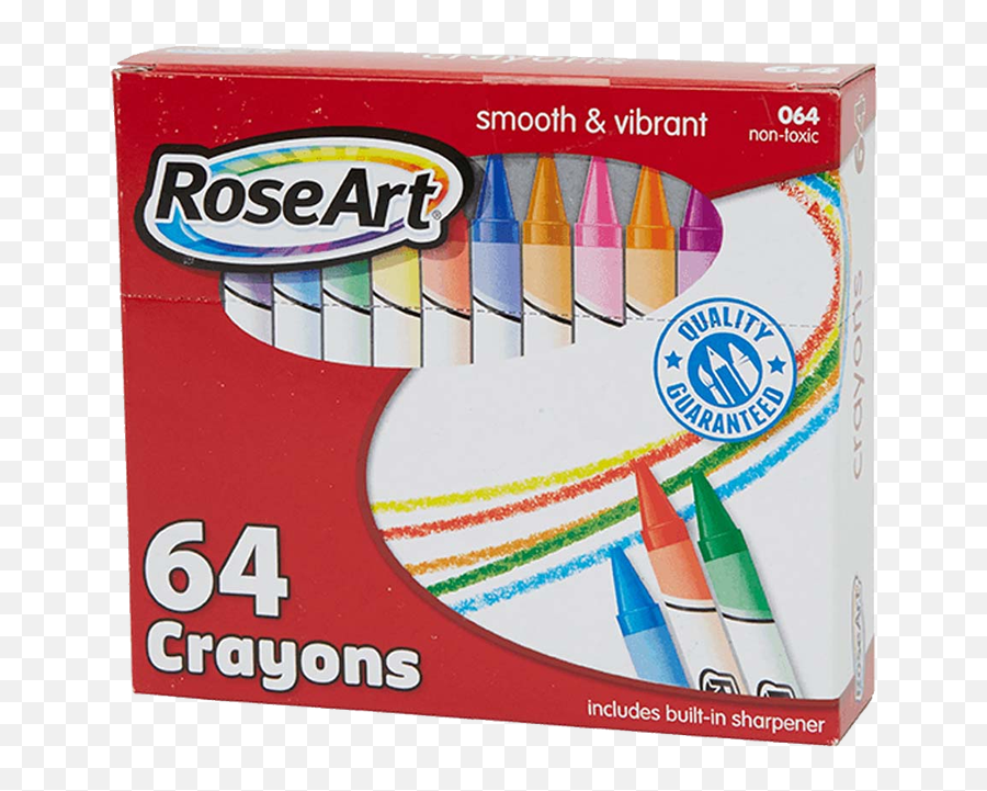64ct Crayons - Rose Art Png,Crayons Png