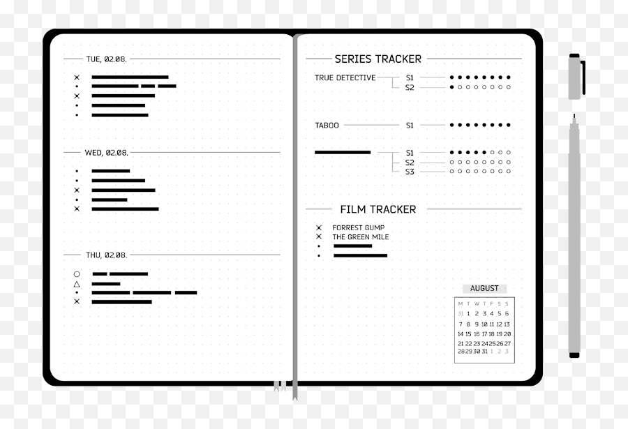 Bulletjournal Designs Themes Templates And Downloadable - Dot Png,Bullet Journal Icon